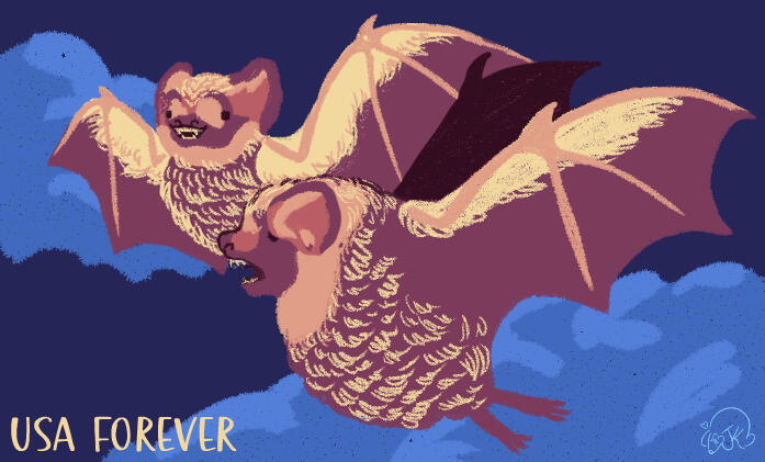 Hoary Bat - Stamp Series