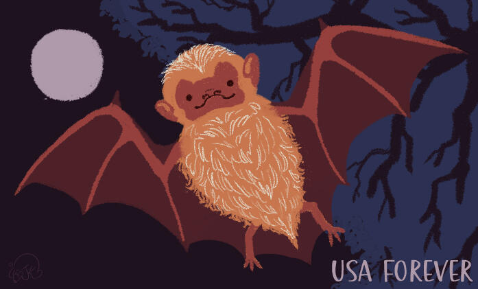 Eastern Red Bat - Stamp Series